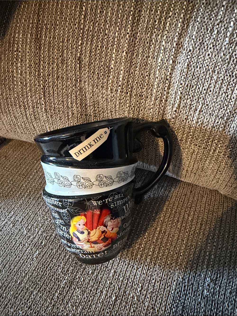 Alice in Wonderland Triple Stack Quotes Ceramic Cup Mug By Disney Parks 12oz - Picture 4 of 4